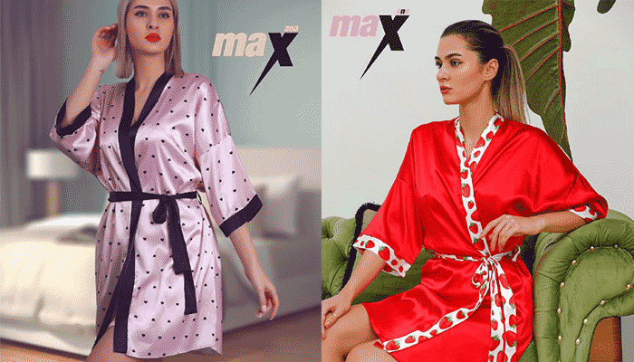 ربدوشامبر زنانه کوتاه برند MAX 1 ربدوشامبر شلوار زنانه برند max
